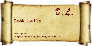 Deák Lelle névjegykártya