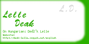 lelle deak business card